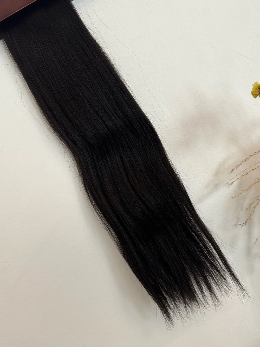 100% Human Hair Extensions Black 18” 100g Natural Straight Weft